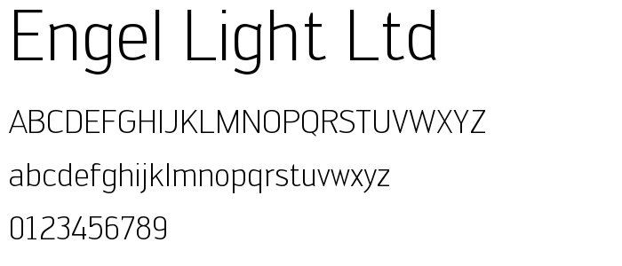Engel Light ltd font